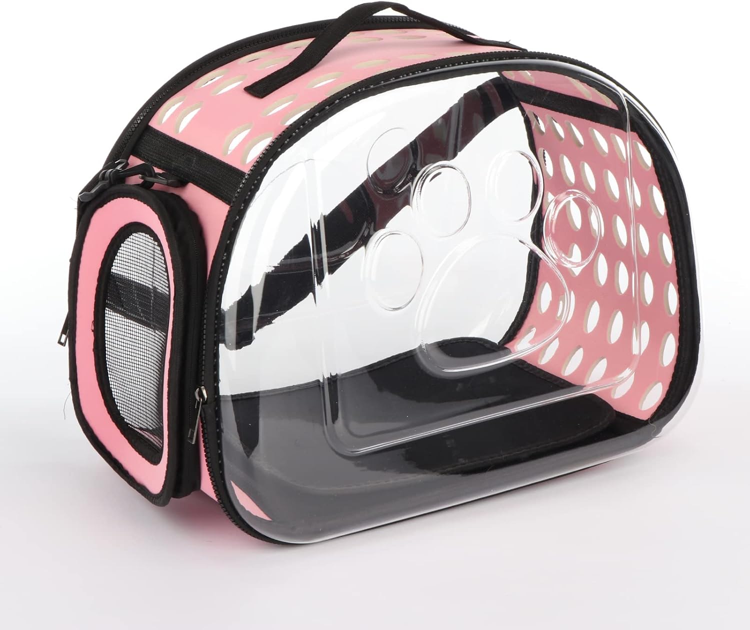 Pet Carrier, Airline Approved Pet Carrier Under Seat, Transparent Fold-able Soft Pet Travel Box for Small Dog, Cat & Bunny