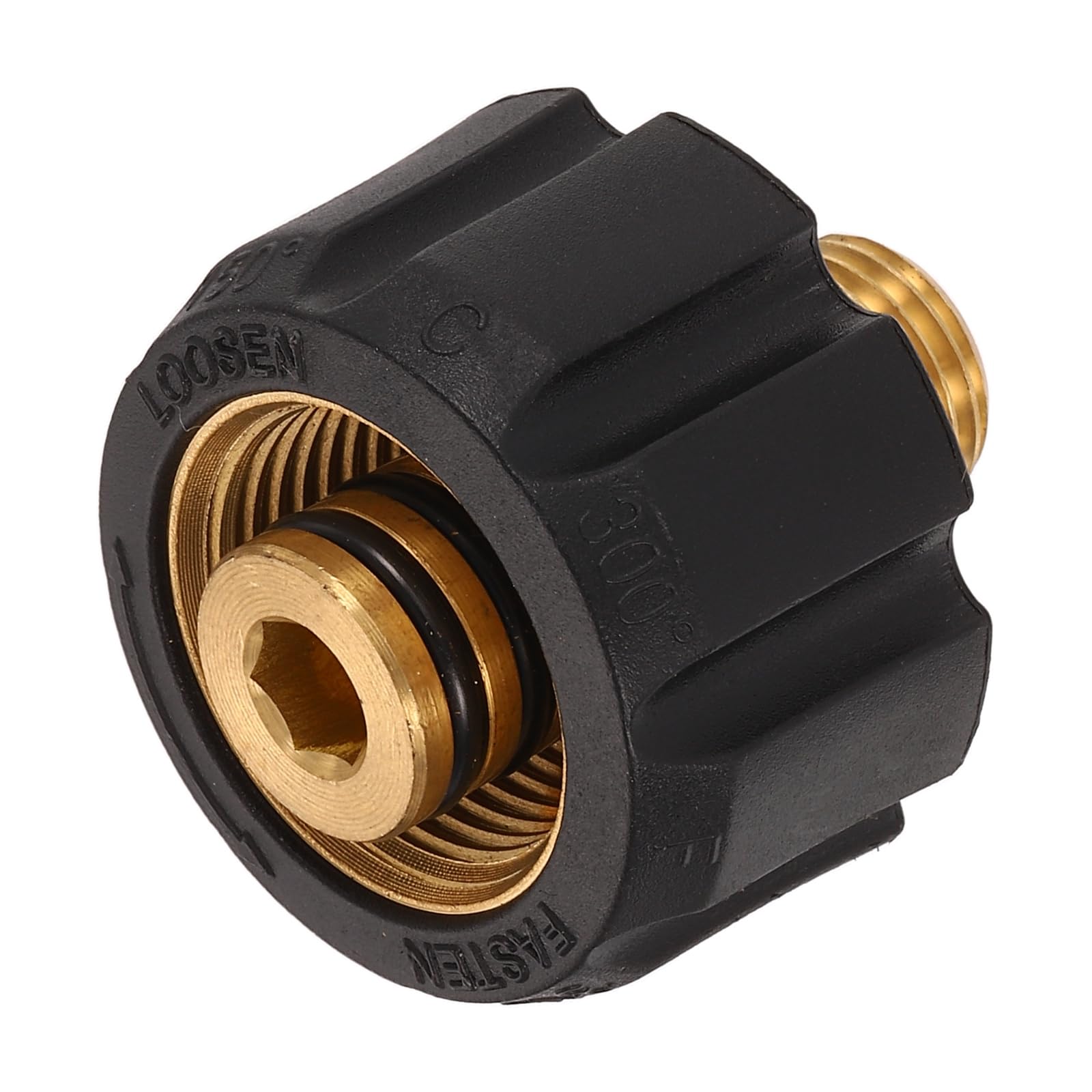 sourcing map Pressure Washer Adapter, M22 14mm Female to G1/4" Male Brass 36mm l Quick Connect Fittings Swivel Adapter for Pressure Power Washers Hose