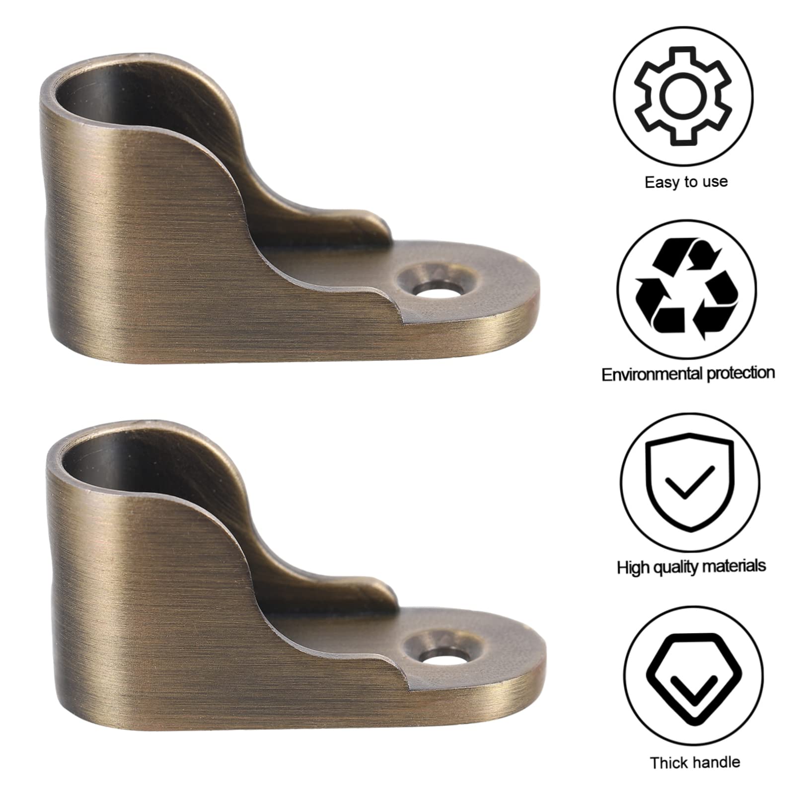 Lot De 4 Supports De Tringle à Bride, Douilles De Poteau De Placard En