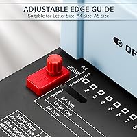 Vista 4 de OFFNOVA Máquina de encuadernación de alambre, perfora 12 hojas, 34 agujeros cuadrados, encuadernación de 120 hojas con margen lateral ajustable