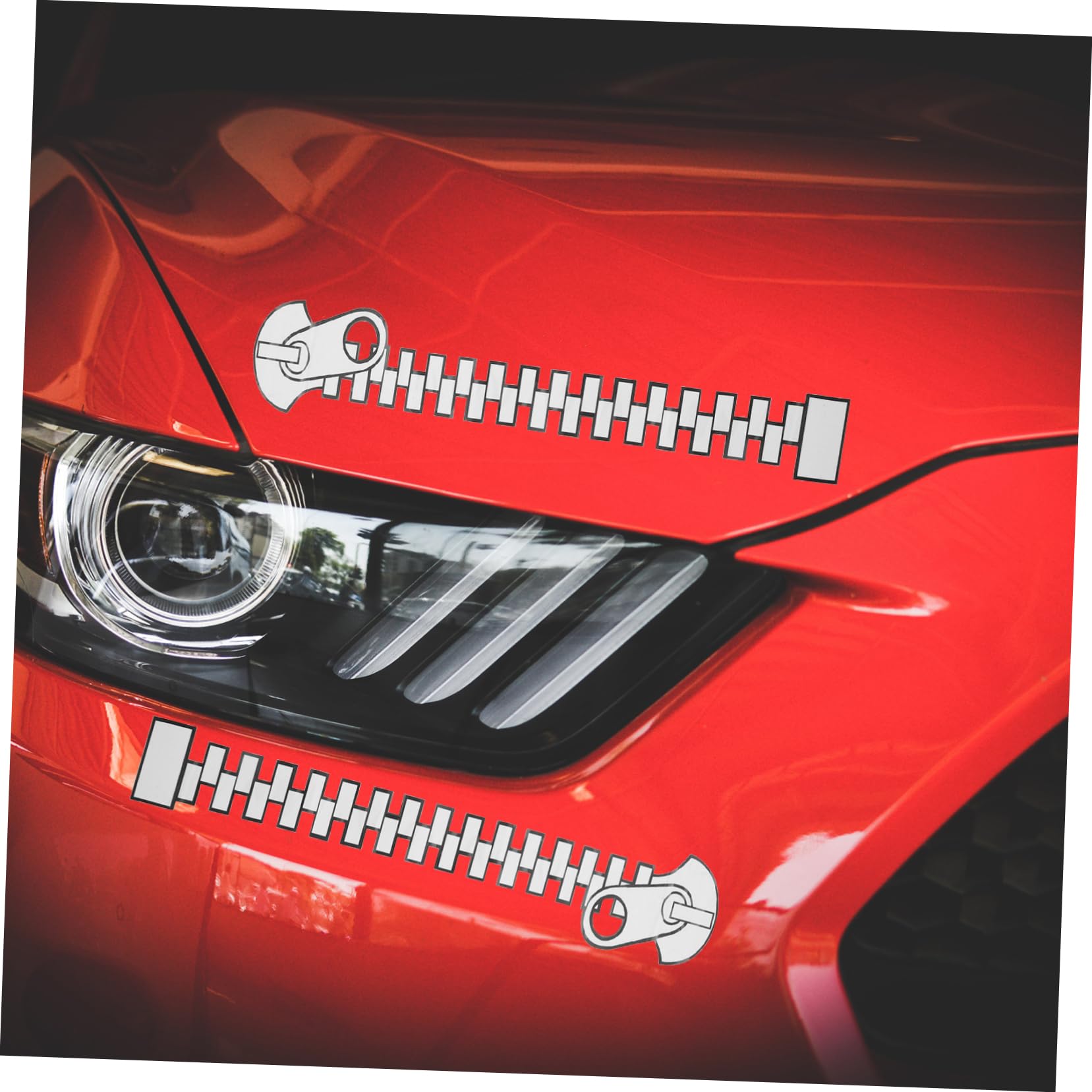 PRETYZOOM 5 Set Adesivo Per Auto Etichetta Esterno Decalcomanie Per Veicoli Adesivi Per Auto Carine Adesivi Per La Decorazione Dell'auto Per Carrozzeria Argento Pvc 2 Pezzi*5
