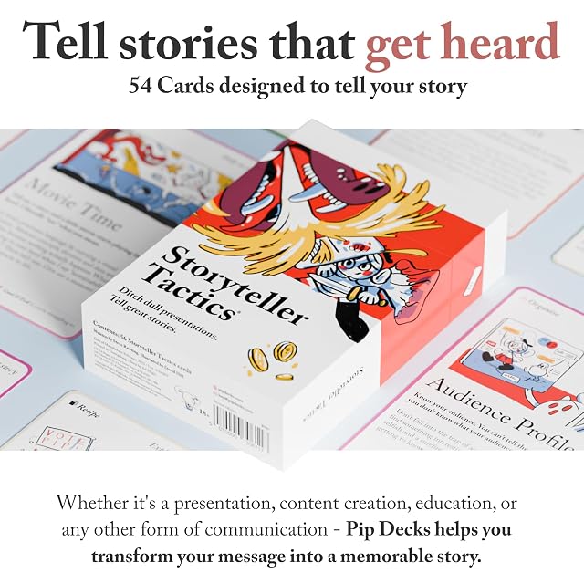 Foto 4 de 8 de Storyteller Tactics by Pip Decks - Baraja oficial de 54 cartas para ventas, marketing y presentaciones