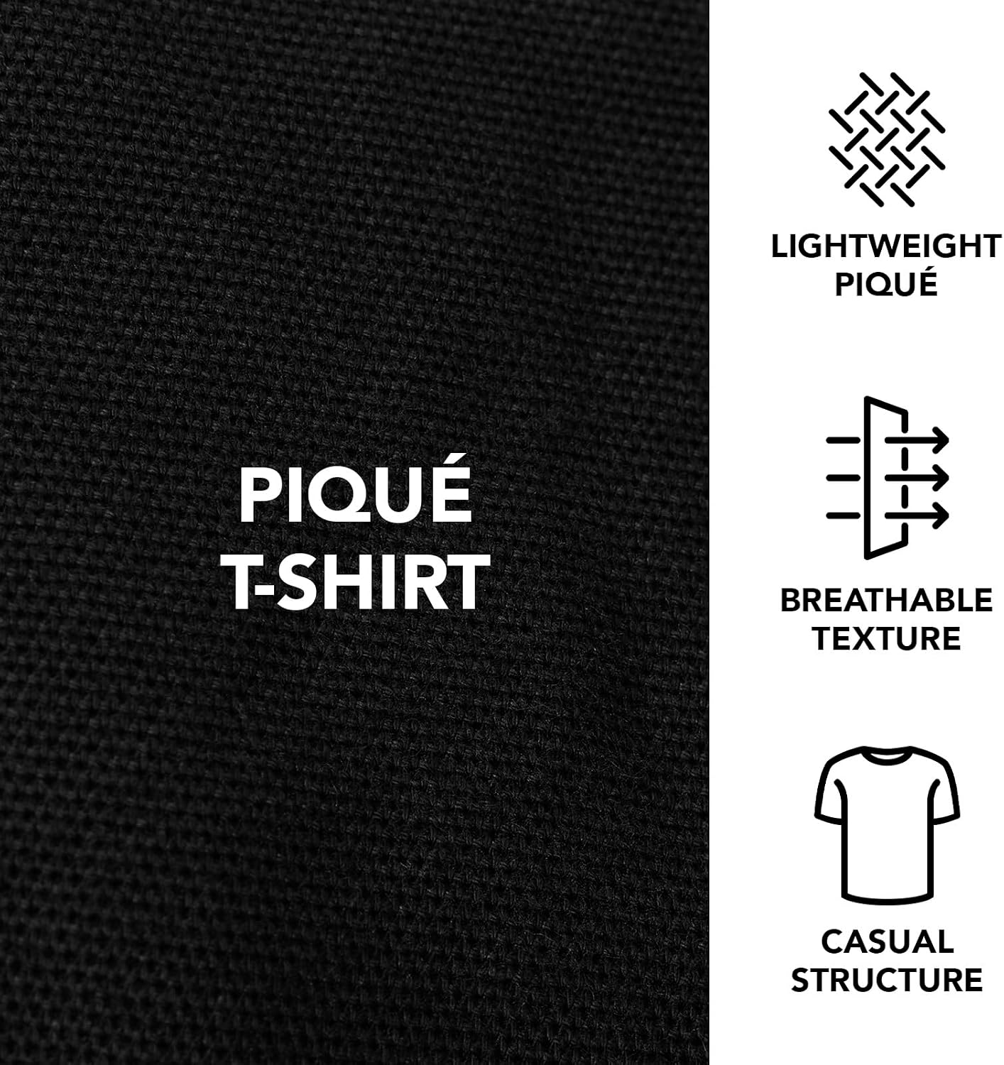 JAMES BARK Men’s Pique T-Shirt – Pima Cotton T Shirt for Men, Heavy Cotton, Short Sleeve Casual T Shirt, Ribbed Crew Neck, Regular Fit, Soft Breathable Men Shirt, Embroidered Logo