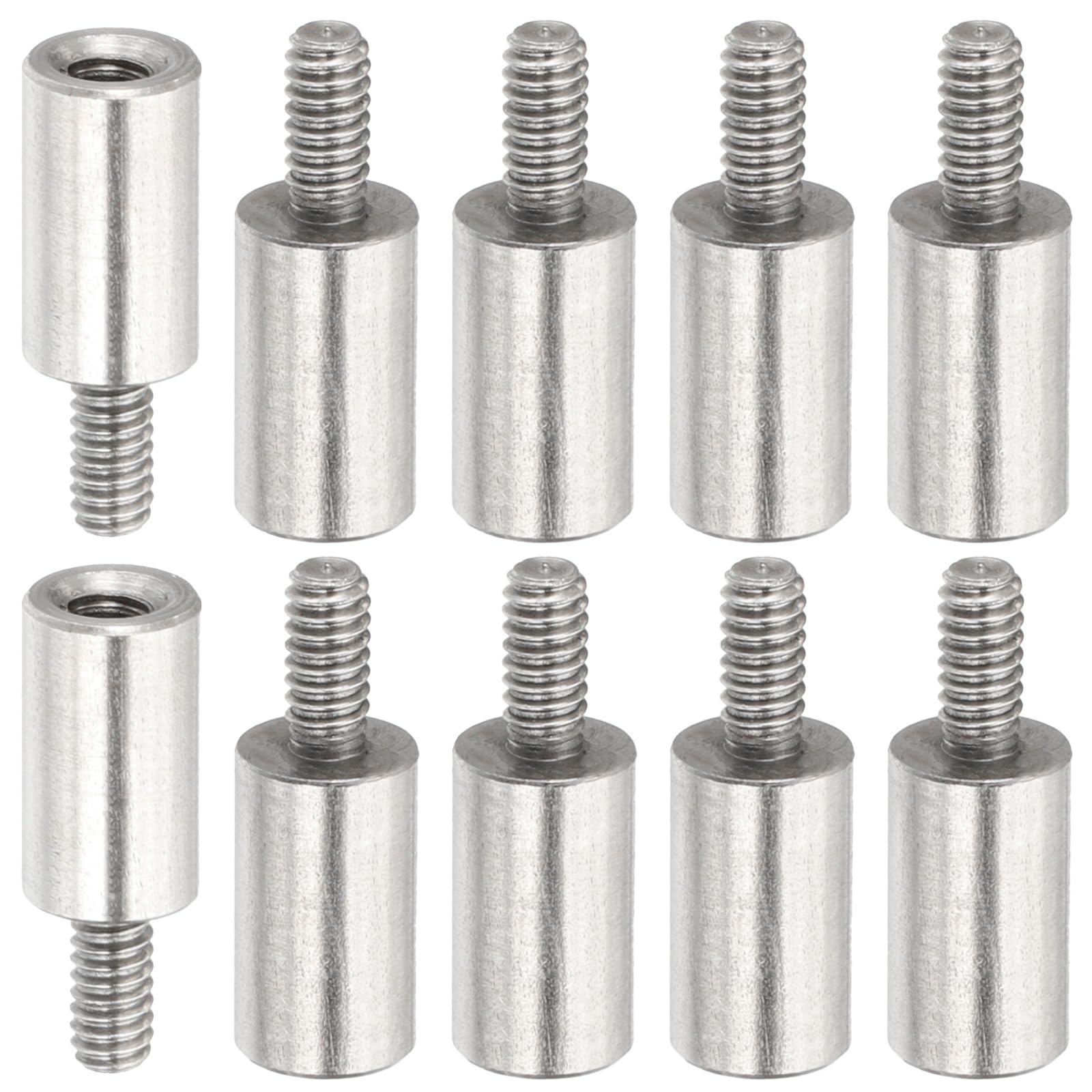 PATIKIL 10 Pcs M2x9+4mm Stainless Steel Standoff Extension Posts Screws,Metric Male Female Thread Adapters Spacer for PCB,Quadcopter Drone,Computer & Circuit Board Assortment Kit