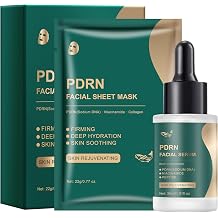 Instant Face Lift Serum with 99% Salmon DNA PDRN Peptide Ampoule and Salmon DNA PDRN Collagen Face Mask 10 Sheets