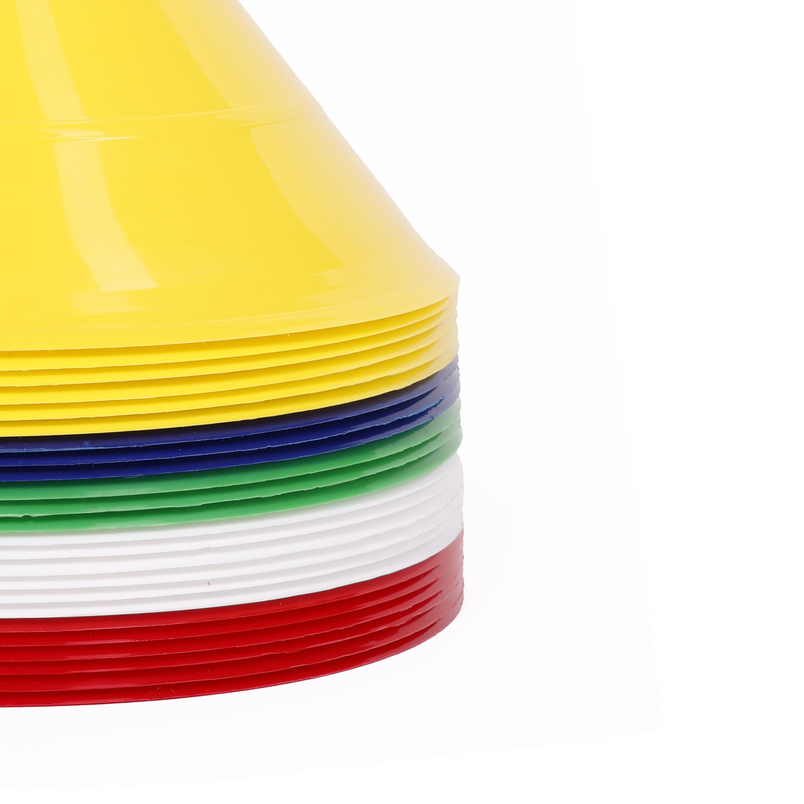 Italveneta Didattica 404 – Set 24 Delimitatori Maxi Per Sport, Altezza 15cm, Diametro 30cm, 4 Colori Con Salvadischi