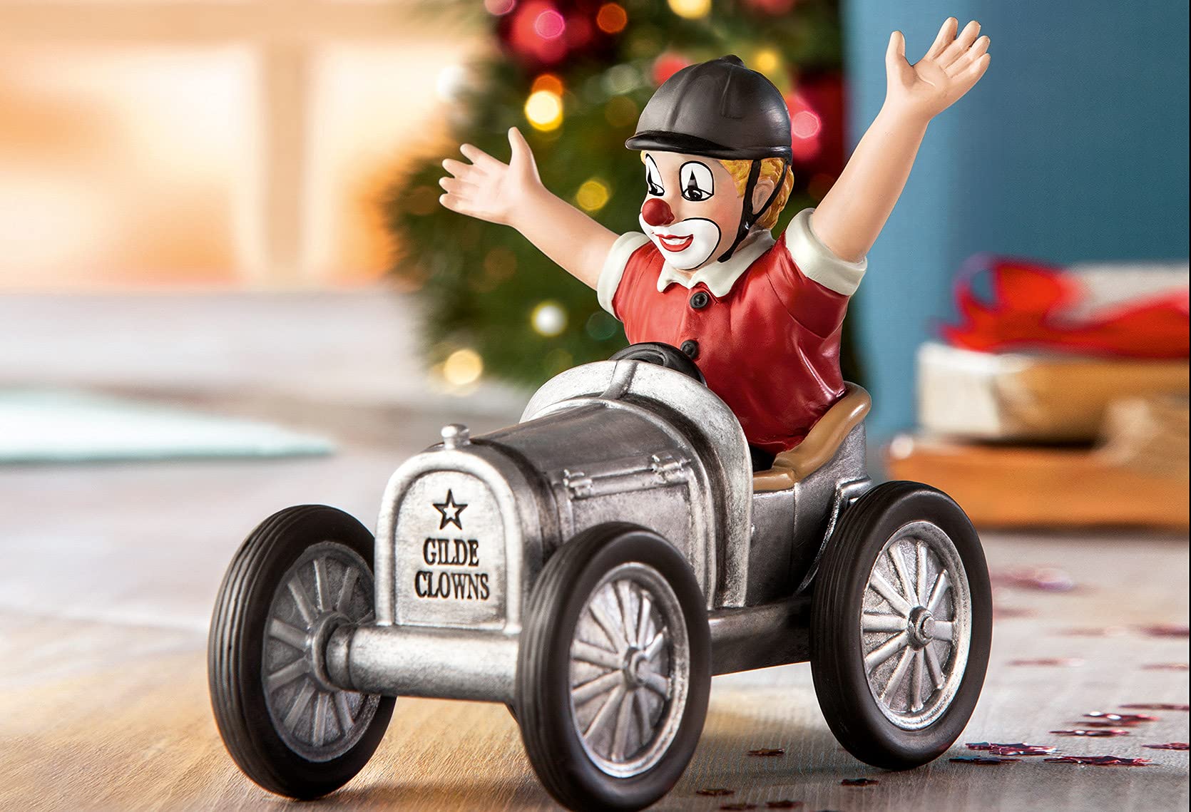 Endspurt - Deko Figur und Geschenk Glücksbringer 2024 - zum Sammeln - in Geschenk Box H 11 cm