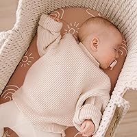 Vista 4 de Yoofoss Juego de sábanas de moisés para bebé, paquete de 3 sábanas ajustables compatibles con Halo Bassinest Swivel Sleeper, Baby Delight, Mundo