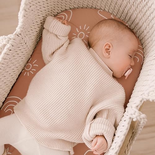 Miniatura 4 de Yoofoss Juego de sábanas de moisés para bebé, paquete de 3 sábanas ajustables compatibles con Halo Bassinest Swivel Sleeper, Baby Delight, Mundo