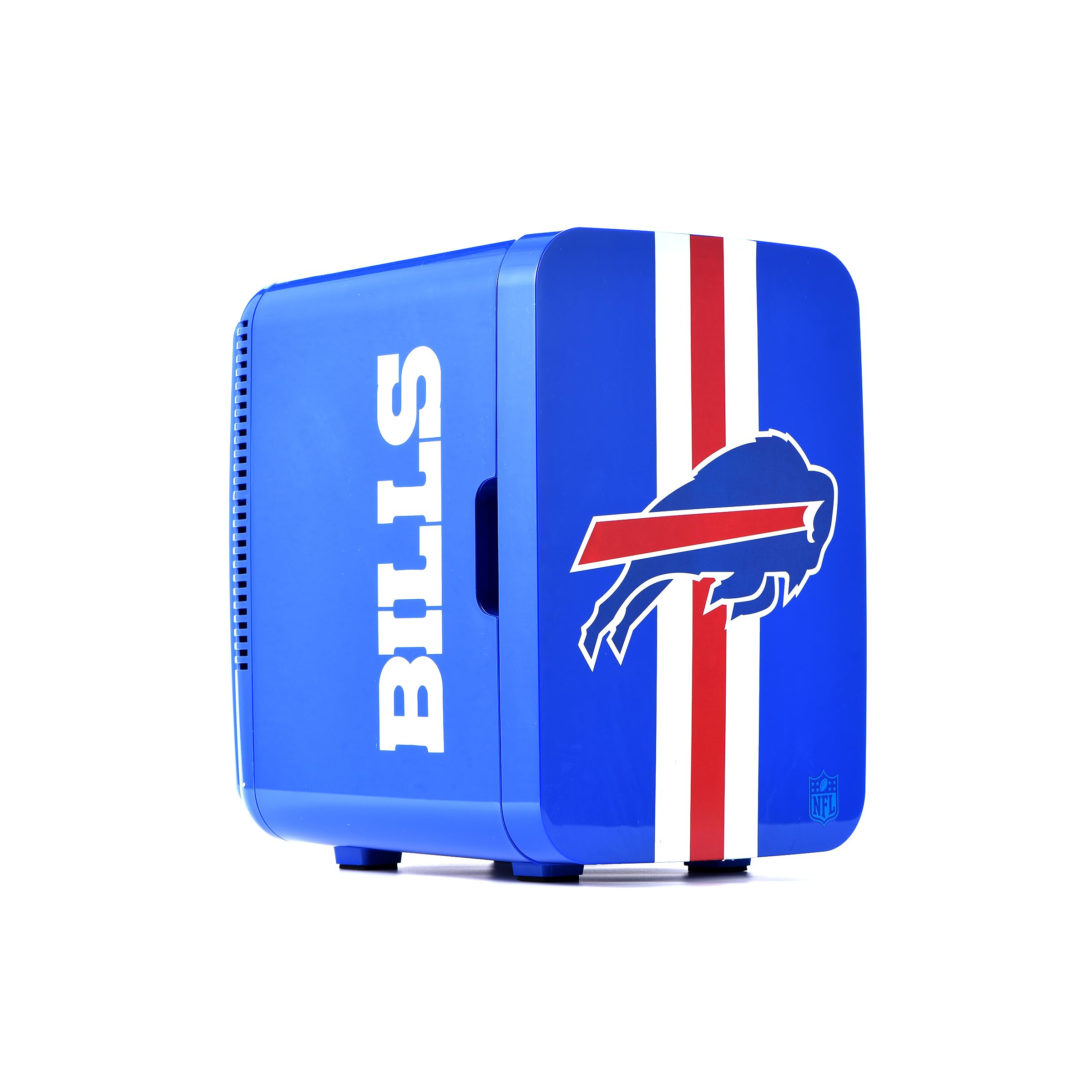 Ukonic NFL Buffalo Bills 15-Can Mini Fridge 10L – AC/DC Powered, Official Team Colors & Logo, Portable Cooler for Tailgates, Home, Office, or Car