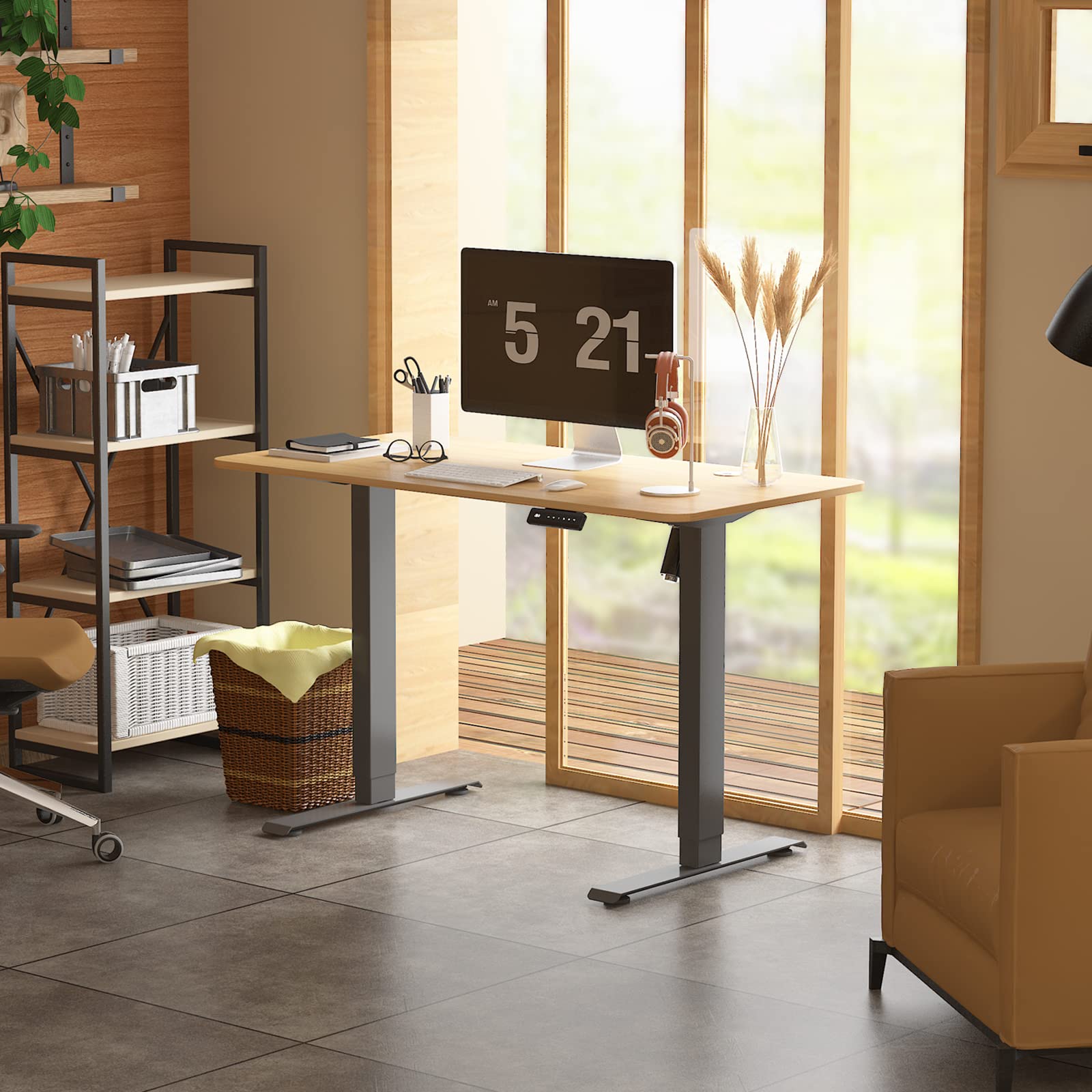 AITERMINAL Height Adjustable Electric Standing Desk, 48 x 24 Inches Sit