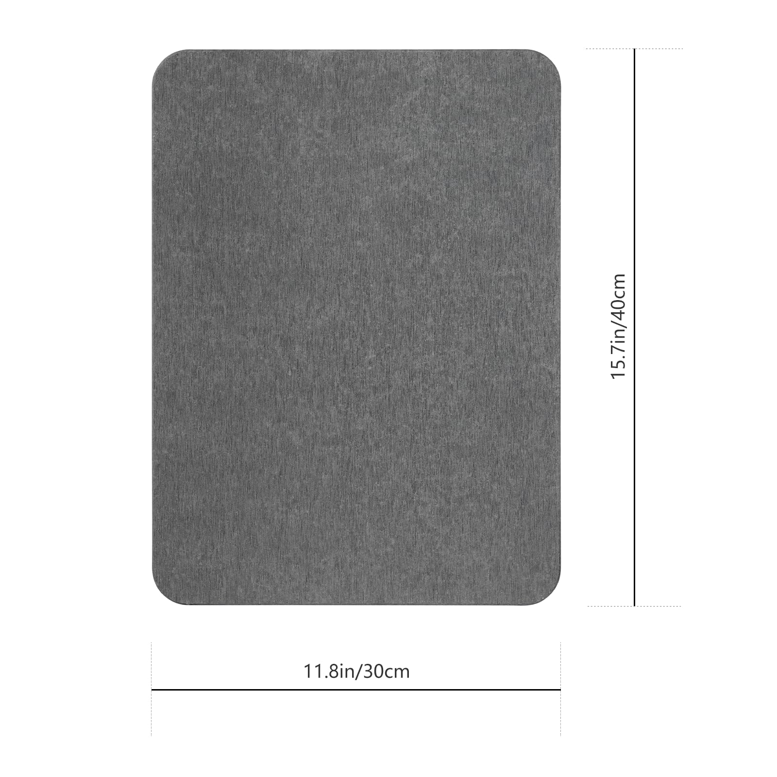 Tappetino Assorbente ad Asciugatura Rapida 40x30cm in Terra Diatomacea Materiale Naturale di Quarzo e Superficie Antiscivolo per Bagno e Cucina