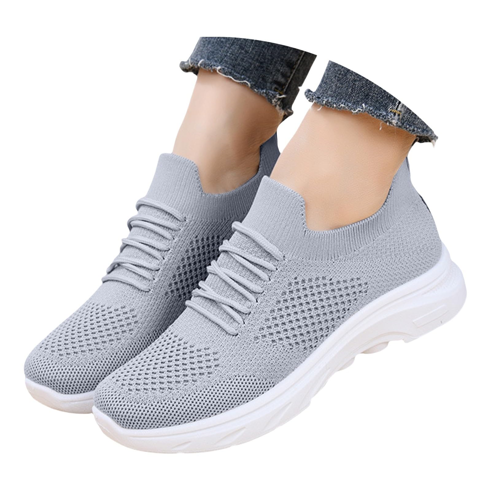 Basket Running Femme Chaussure Orthopédique Femme Respirantes Slip on Fitness Légères Sneakers Respirant Légères Jogging Fitness Course Gym Outdoor