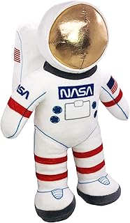 12” Plush Toy Astronaut Figurine, Realistic Astronaut Plush Toy with NASA & USA Flag Arm Patches, Super-Soft Stuffed, Space Decor Astronaut Toys for Kids 3-5, NASA Toys, Toddler Birthday Gift