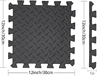 Vista 4 de Febyyer Tapete de espuma suave entrelazado – Juego de 20 azulejos protectores de suelo de gimnasio, alfombrillas de ejercicio EVA rompecabezas