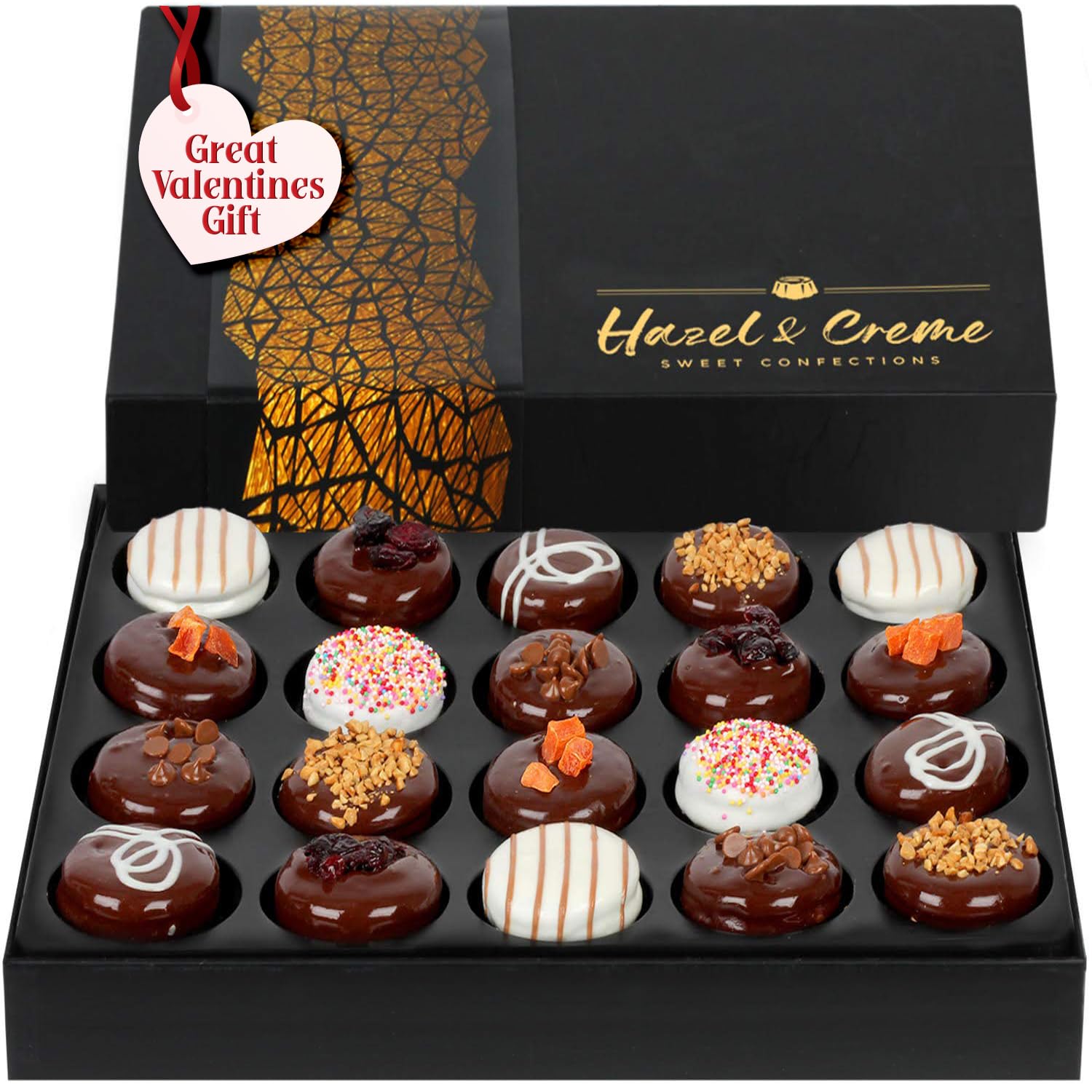 Valentine’s Day Chocolate Cookie Gift Box – Birthday Gourmet Vegan Cookie Sampler – Kosher Bakery Treats for Him & Her, Thank You & Sympathy Gifts