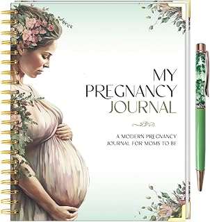 Pregnancy Journal for First Time Moms – Memory Book & Planner with Floral Pen, Weekly & Monthly Pregnancy Tracker, Baby Keepsake Book, Gift for Expecting Moms