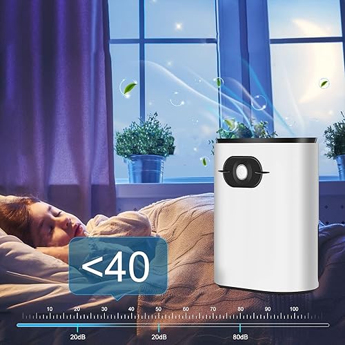 Miniatura 4 de GAITIR - Deshumidificadores de 40 onzas para el hogar 22004800 pies cúbicos 215480 pies cuadrados ultra silenciosos con apagado automático