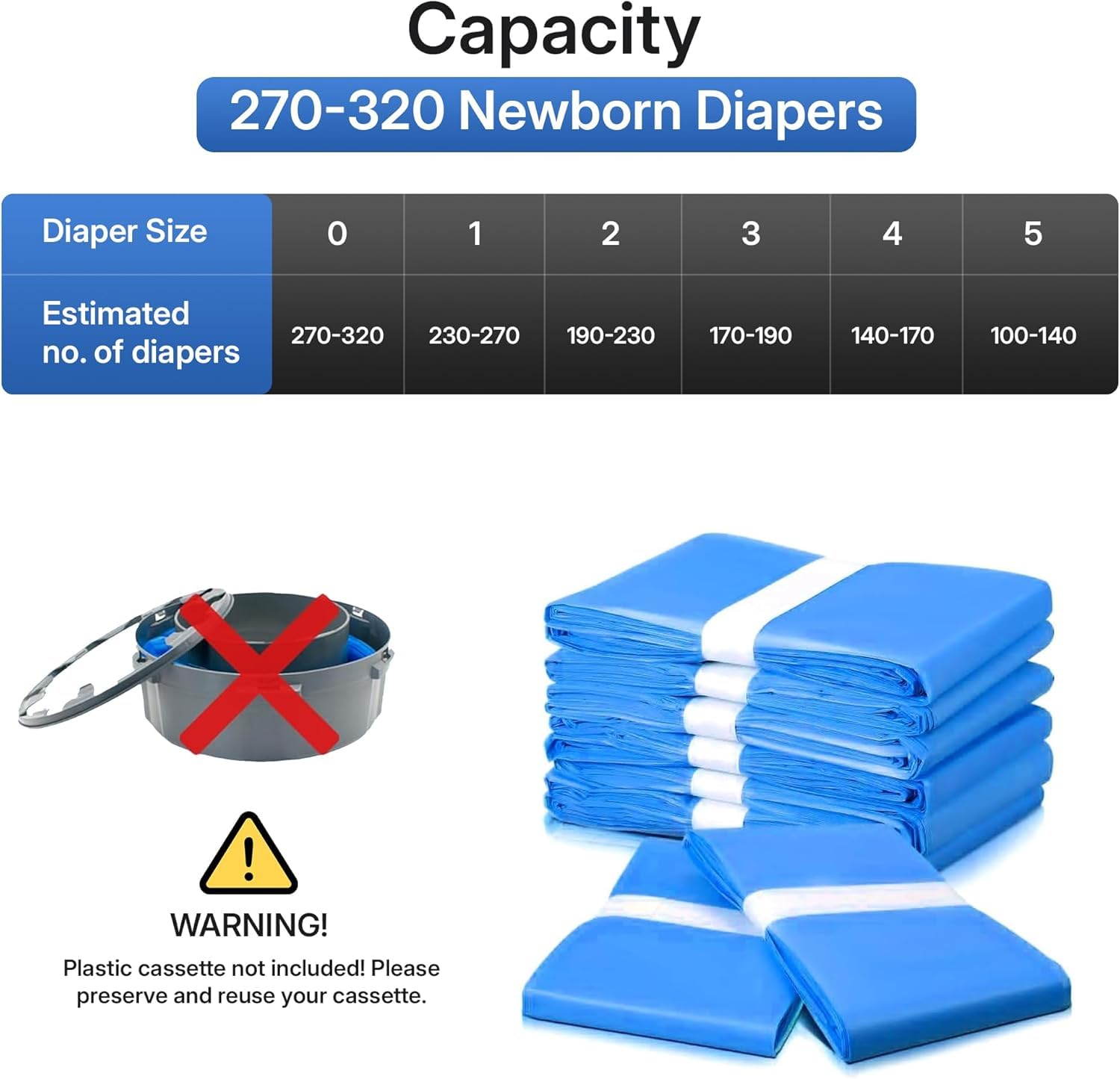 20 Pack Nappy Bin Refill, Diaper Bin Pail Disposal Bags 4.5m long, Scented Refills Diaper Pail Disposal Sacks - Image 4