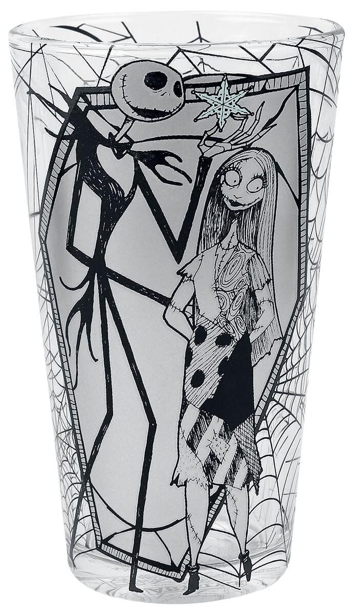 NIGHTMARE BEFORE XMAS - Large Glass - 400ml - Jack & Sally - box