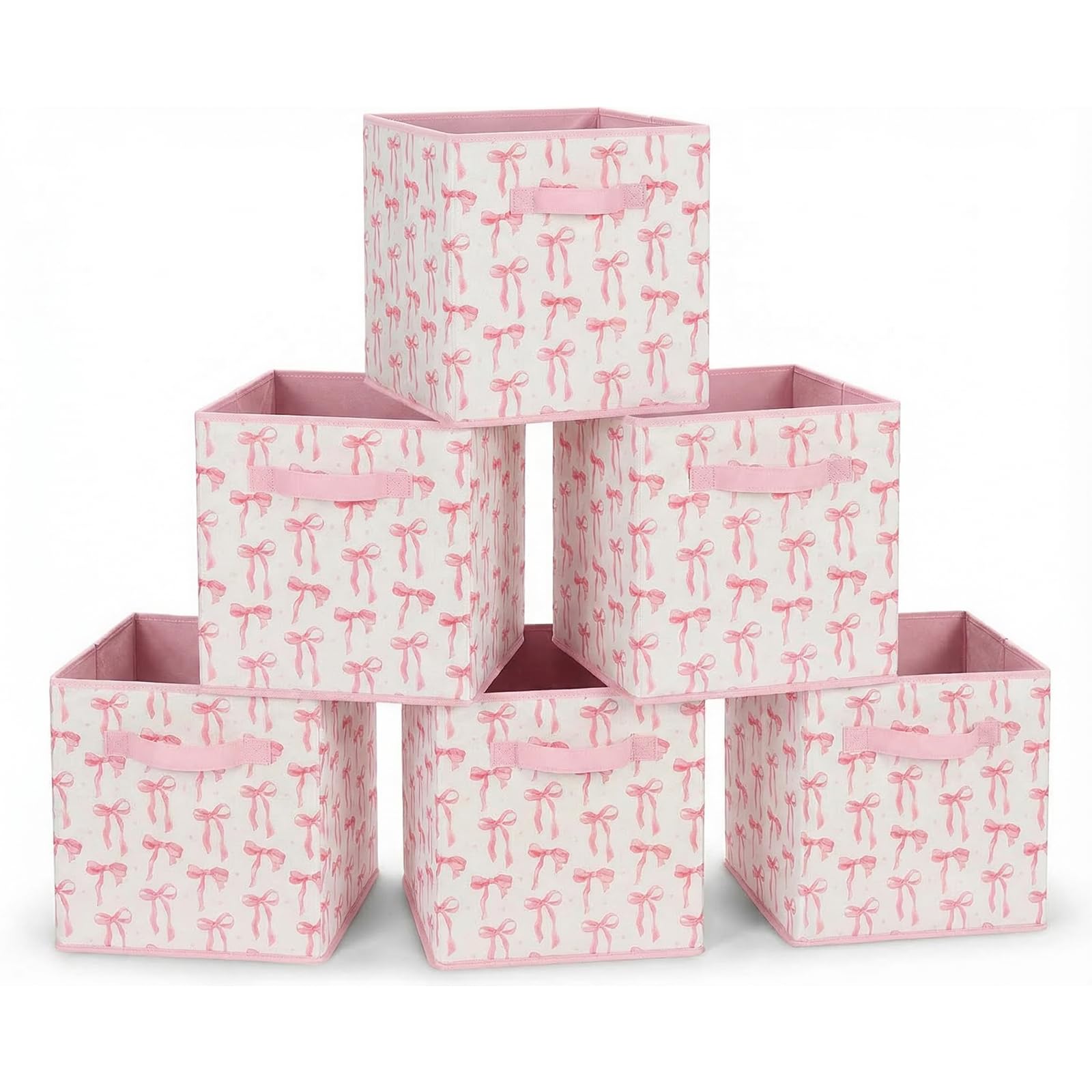 Pcs Pink Bow Cube Storage Bins