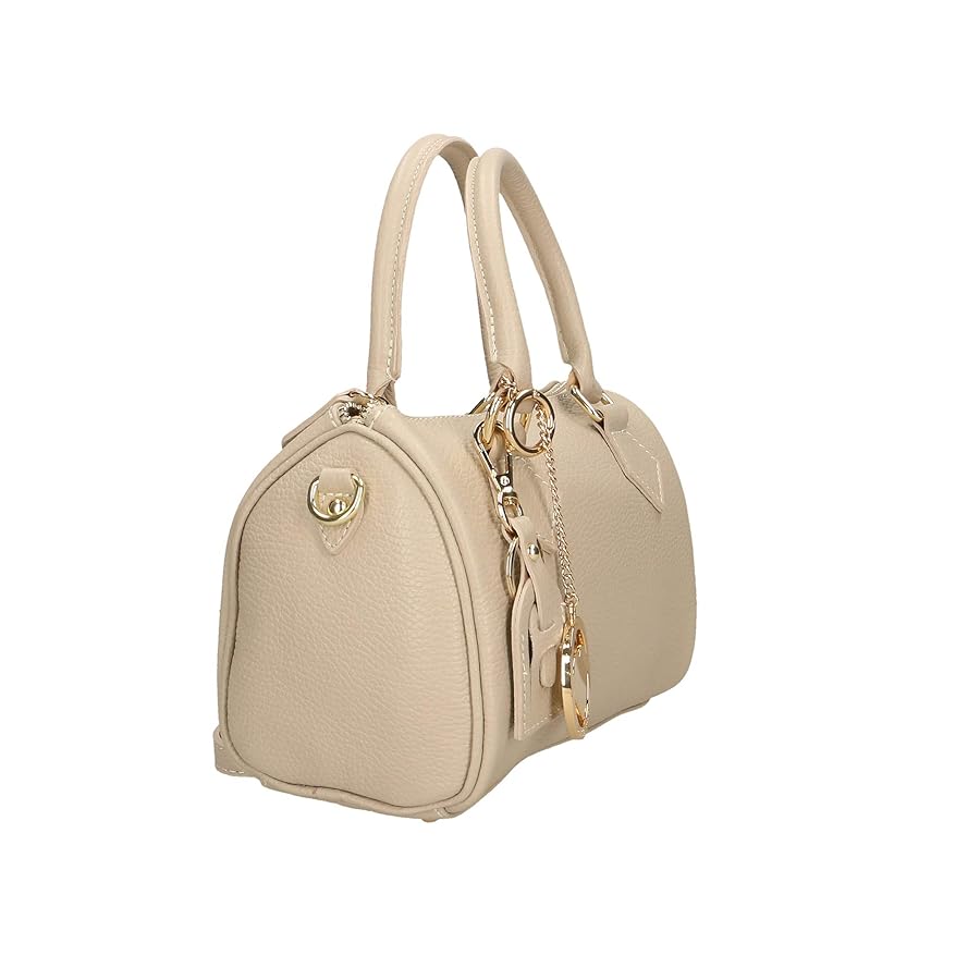 Borsa A Mano Chicca In Pelle Saffiano Made In Italy - 42x29x15cm, Tracolla Removibile