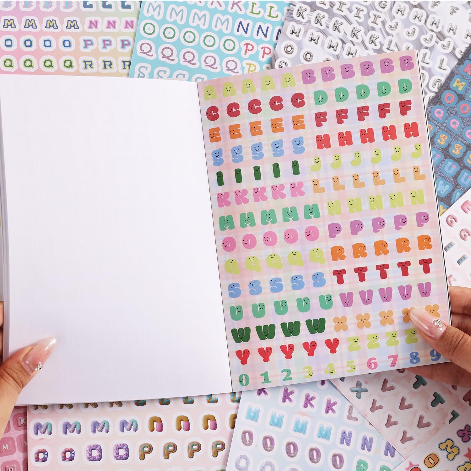 PAGEMORE 2000+ Pcs Alphabet Sticker for Journaling,Fun & Colorful Craft Letter Stickers for Junk Journal, Scrapbooking Supplies, Ideal DIY Decorative Gift for Women Teen Girls