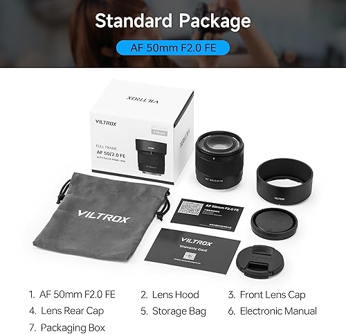 Vista 120 de VILTROX 75mm f/1.2 E Lente para Sony E Mount, Lente PRO 75mm f1.2 de Enfoque Automático de Primera Calidad Compatible para Cámaras sin Espejo Sony E