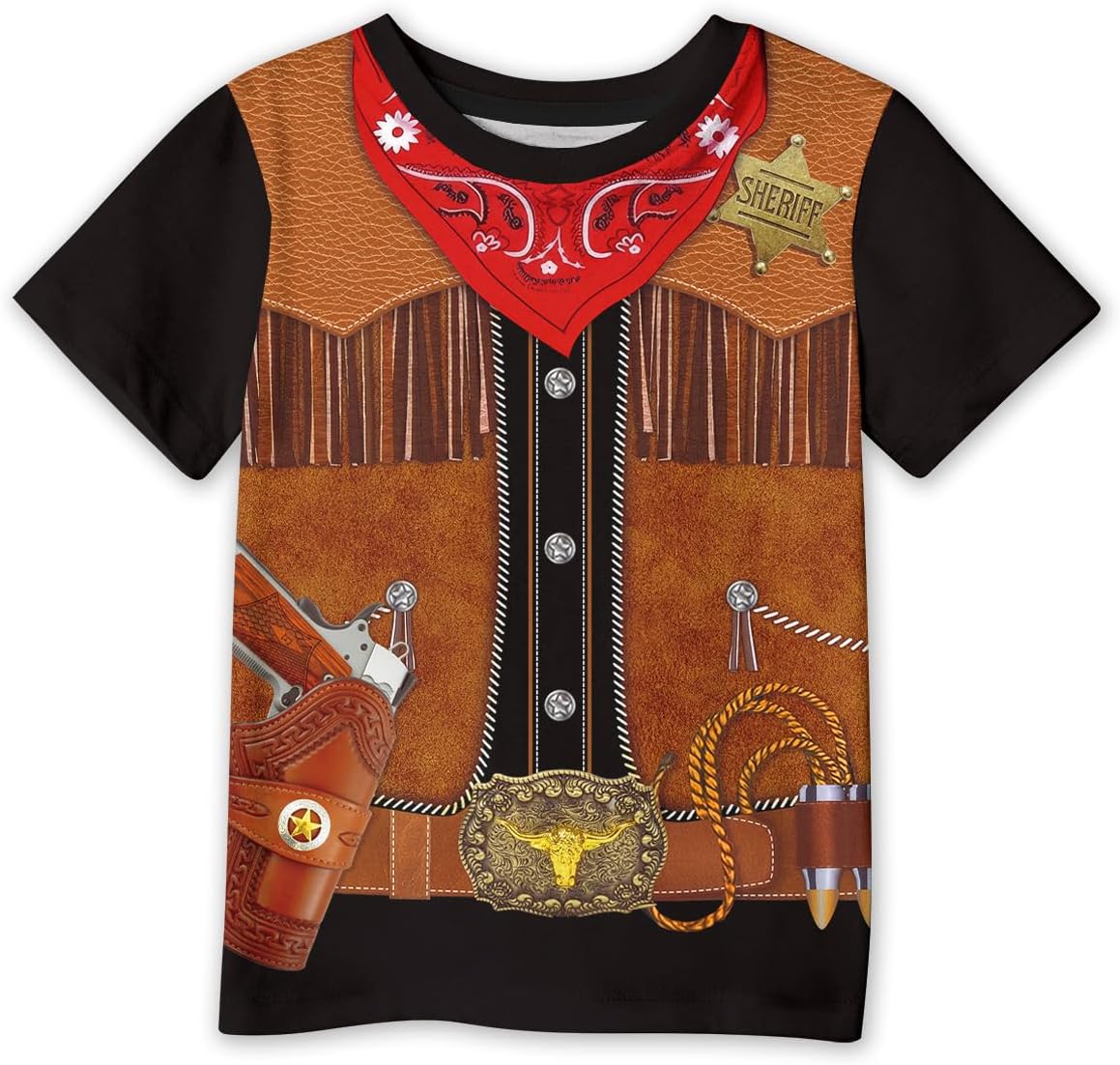 Unisex Kids Halloween Funny Short Sleeve Tee Shirt Cute Print Top 4-14 Years