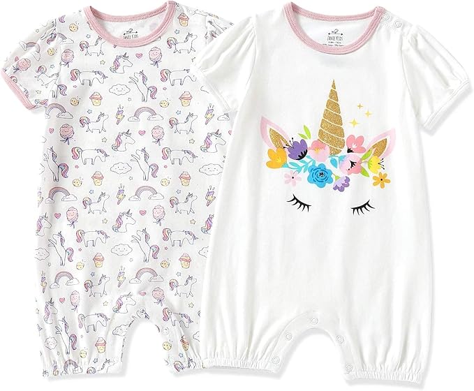 Amazon Co Jp Baby Nest ベビー服 ロンパース 半袖 夏 赤ちゃん服 肌着 男の子 女の子 カバーオール かわいい 2枚セット 服 ファッション小物