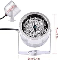 Vista 5 de Fosa 140 luces LED de visión nocturna infrarroja impermeable para cámara CCTV de seguridad