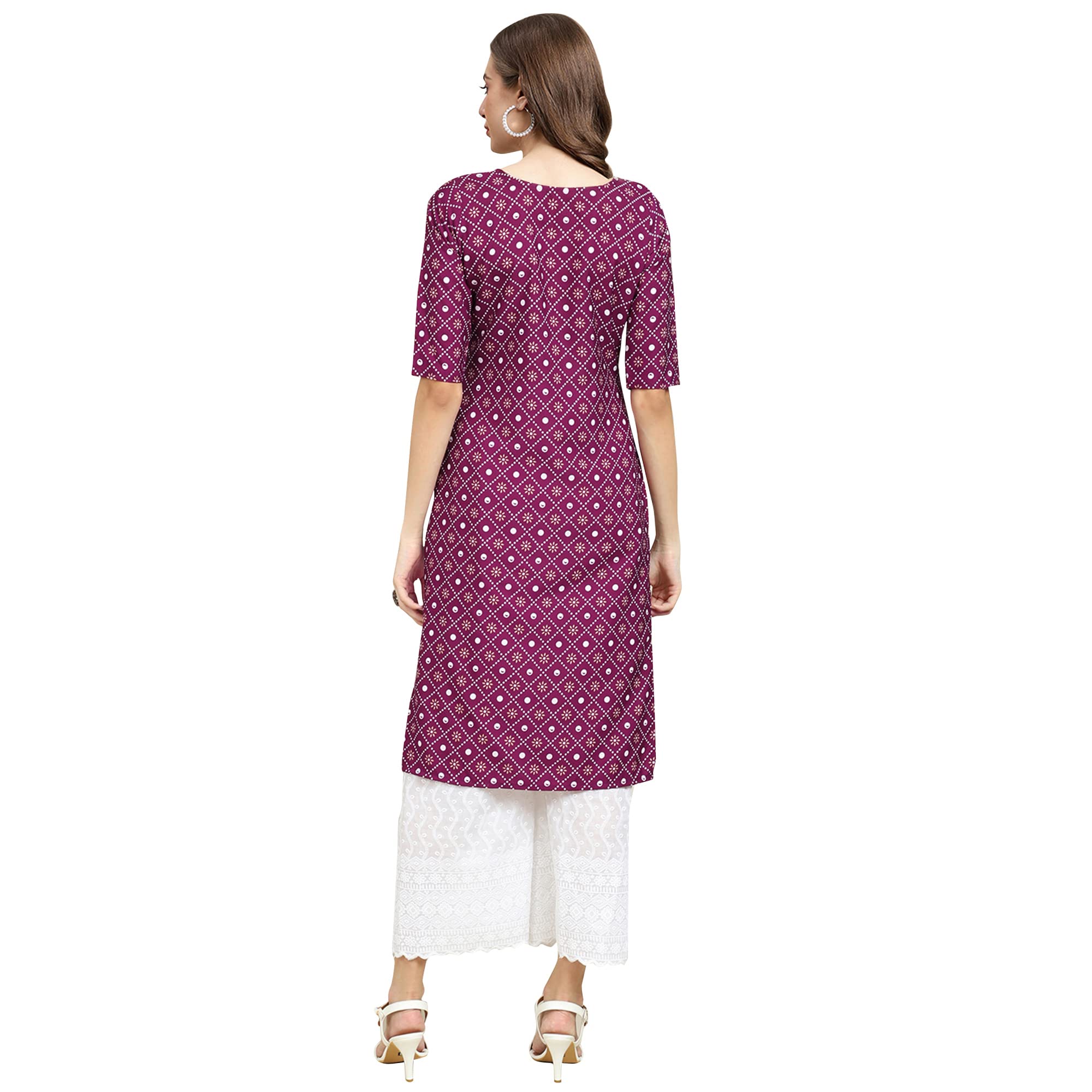 Pinkmint Women's Crepe Digital Print Straight Kurta [Pack Of 6](Mv-377-375-379-355-350-348-Xxl)