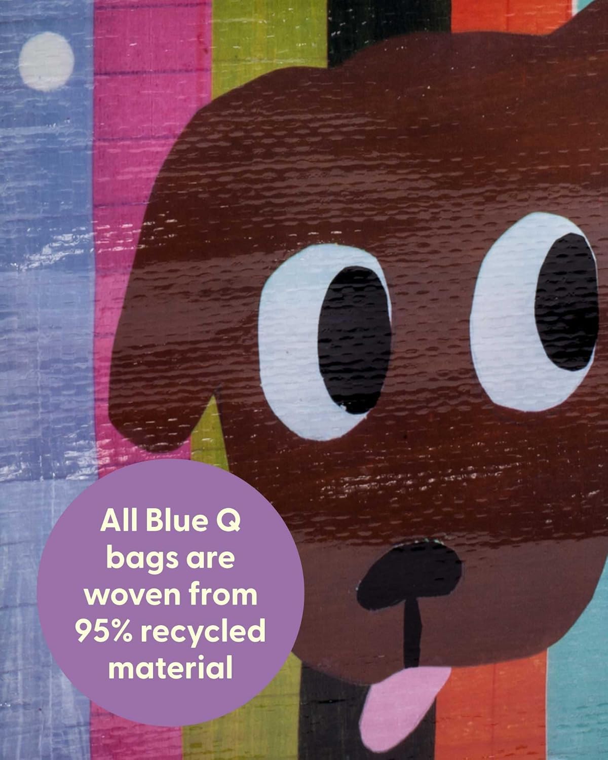 Blue Q Handy Tote Bag - Doggy Bag - Recycled & Reusable Sturdy Canvas Shopping Bag with Quirky Art and Handles, 95% Recycled Material, Ideal for Lunch, Gift, Groceries 10" h x 8.5" w x 4.5" d