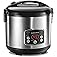 Hamilton Beach Digital Programmable Rice Cooker & Food Steamer, 14 Cups Cooked (7 Uncooked) With Steam & Rinse Basket, Stainl