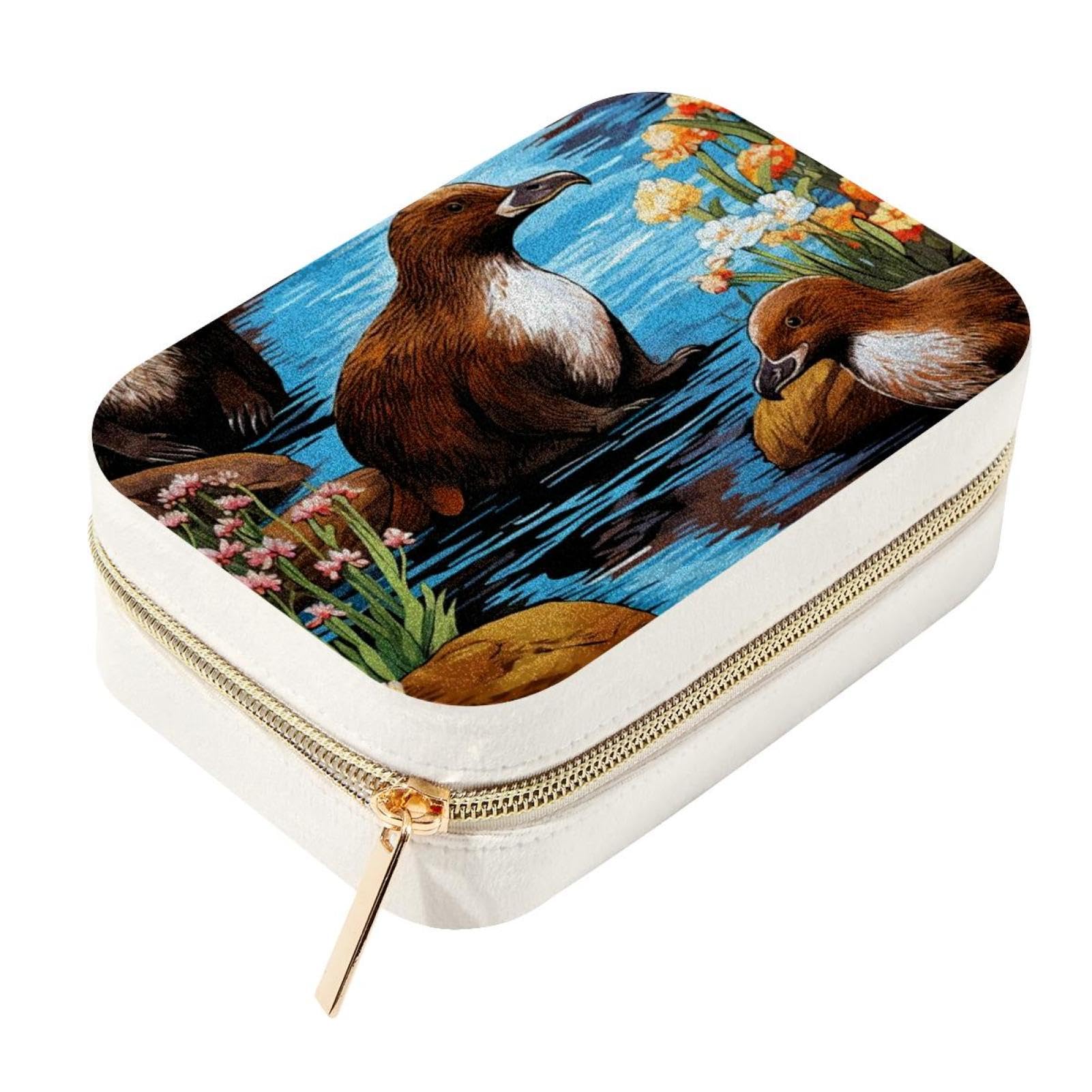 Boîte à bijoux pour femmes et filles grand format de voyage double couche