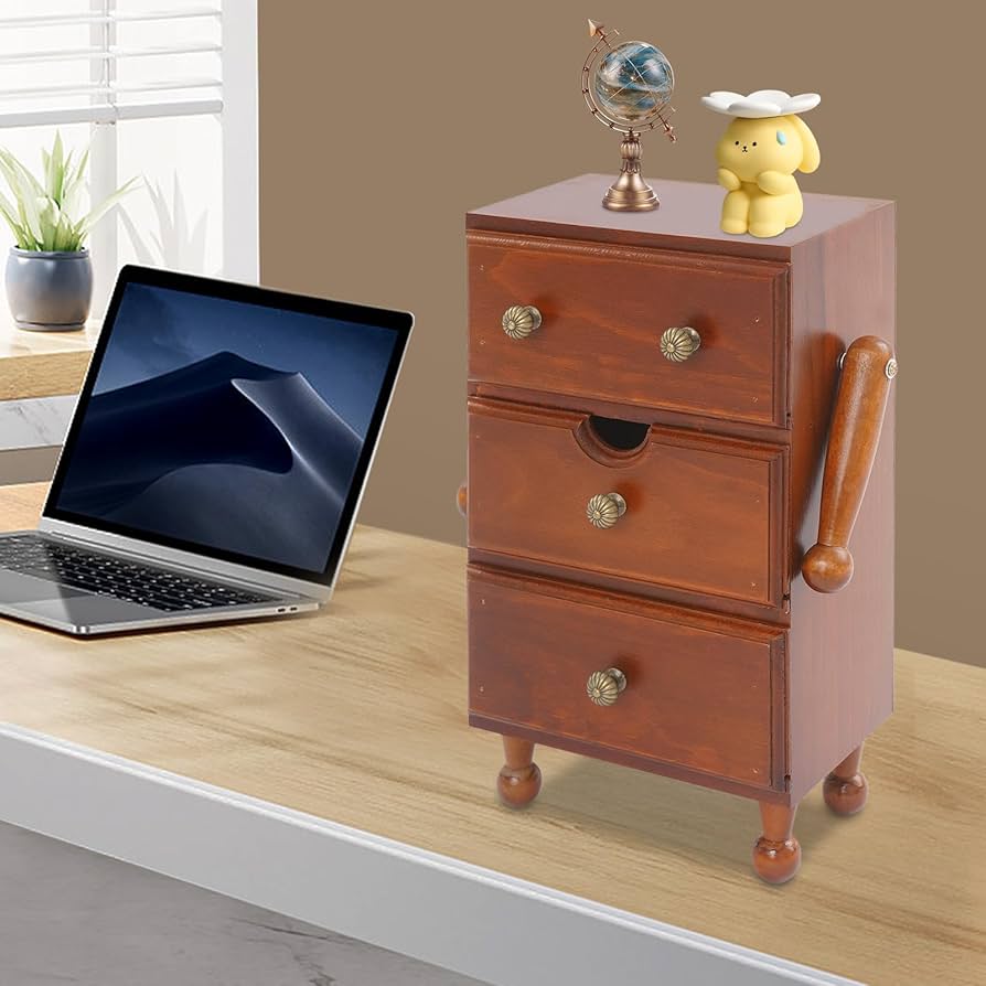 Amazon.com: 3-Tier Vintage Storage Cabinet with 3 Drawers