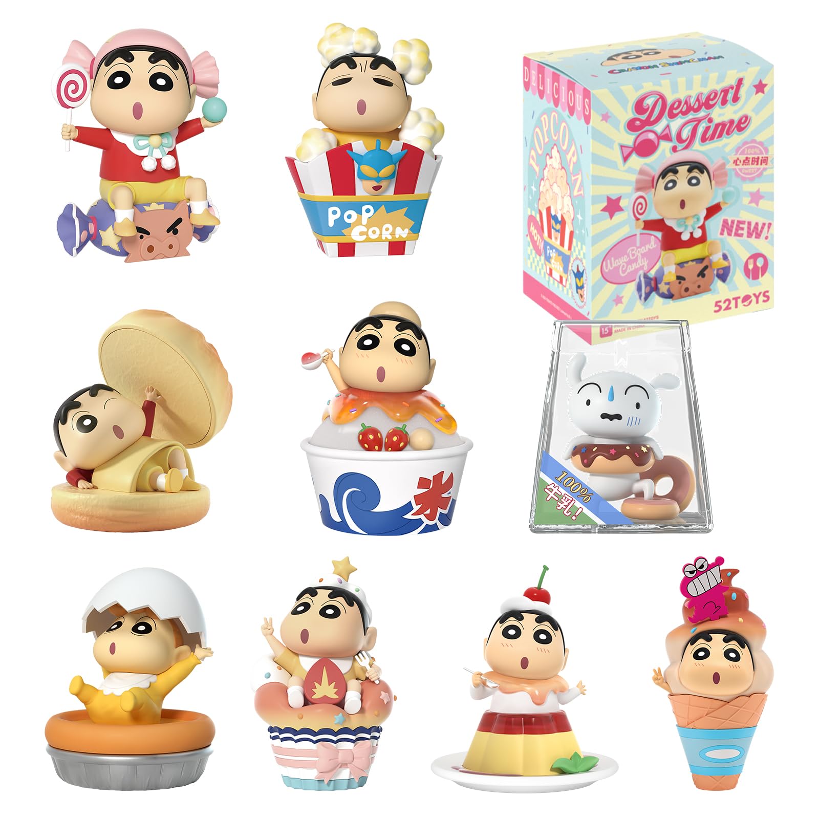52TOYS Crayon SHIN CHAN Dessert Time Series Blind Box Figure
