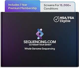 Whole Genome Sequencing Bundle | HSA & FSA Eligible | Genetic Testing WGS Kit | All-in-One DNA Test | Personalized Health,...