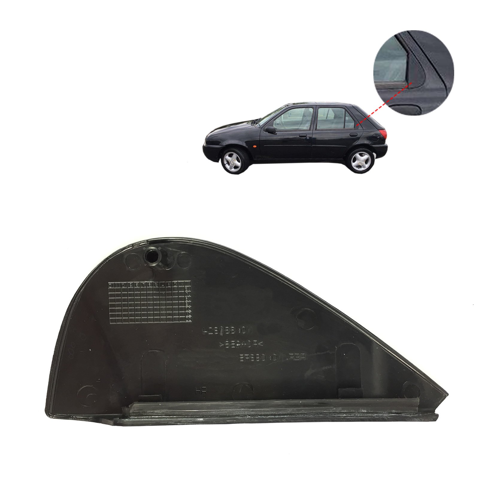 Triangle Gusset Cover for Rear Door, Left, 1018996, 96FB-A274A33  