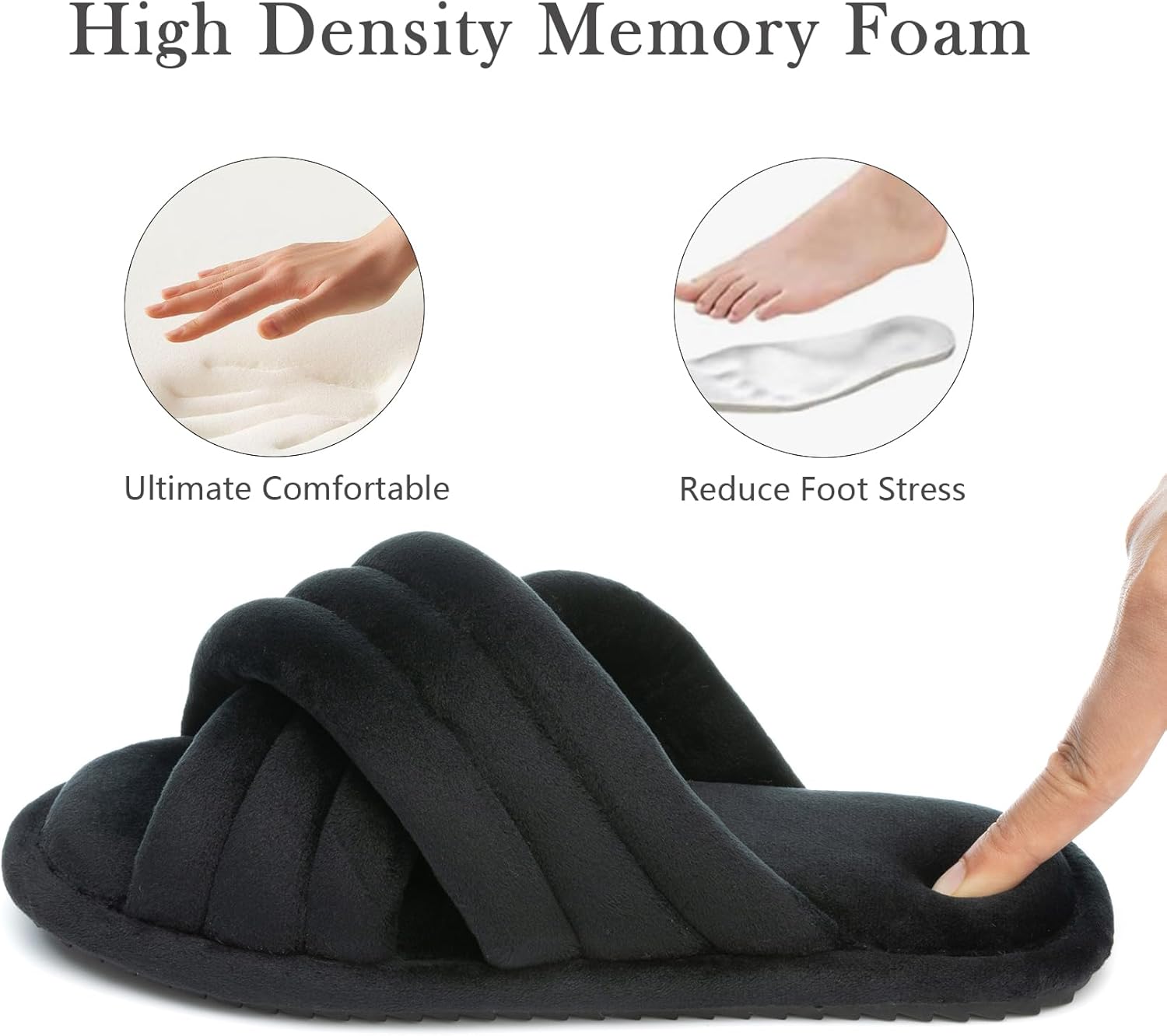 Flip Flops House Slippers for Women Indoor House Shoes with Soft Terry Cloth Ladies Thong Slippers with Non-Slip Sole and Memory Foam - Image 5