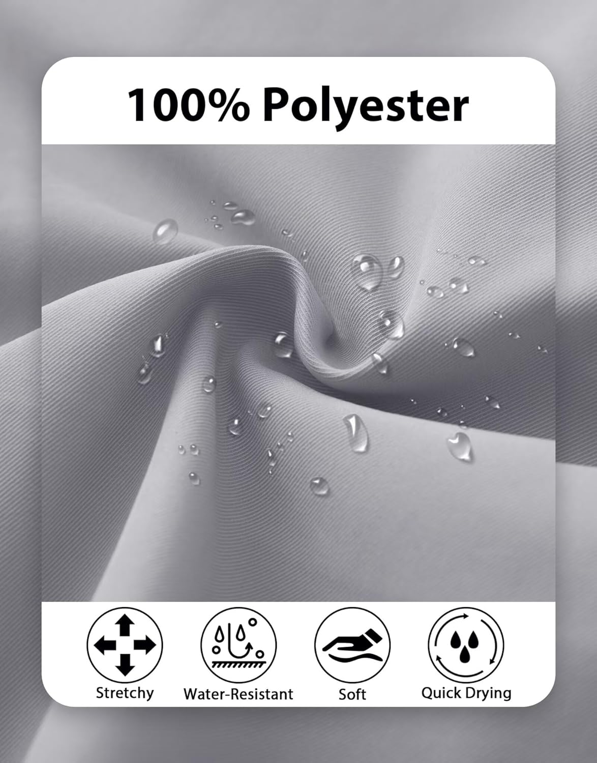 M MAELREG Men's Golf Shorts with 8 Pockets 7" Inseam Water Resistant Quick Dry Flat Front Dress Shorts for Casual Work Travel - Image 5