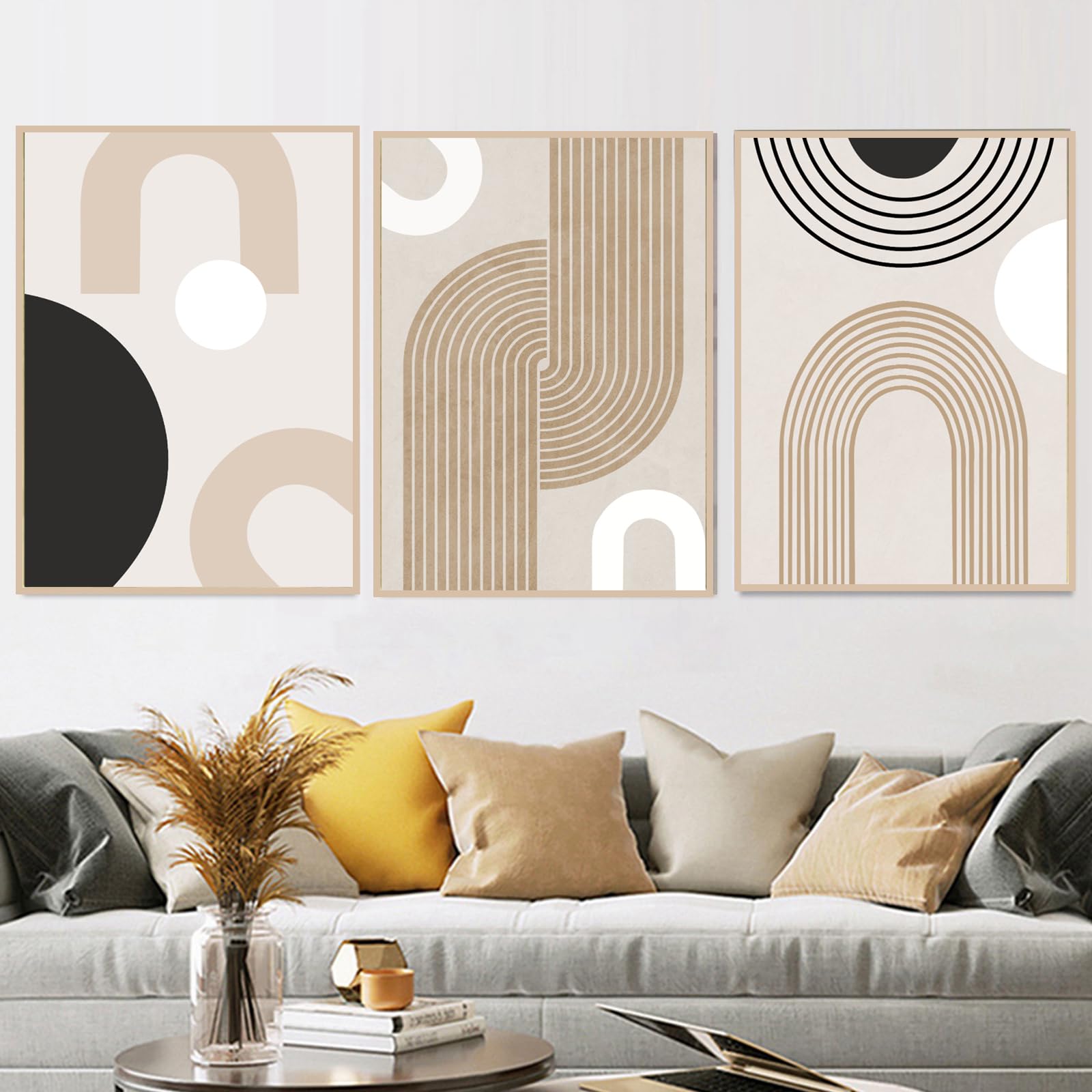 HEHGVCF Set of 3, Modern Abstract Art Wall Pictures, Simplicity Living Room Canvas Pictures, Bedroom Wall Decoration Poster - Image 3
