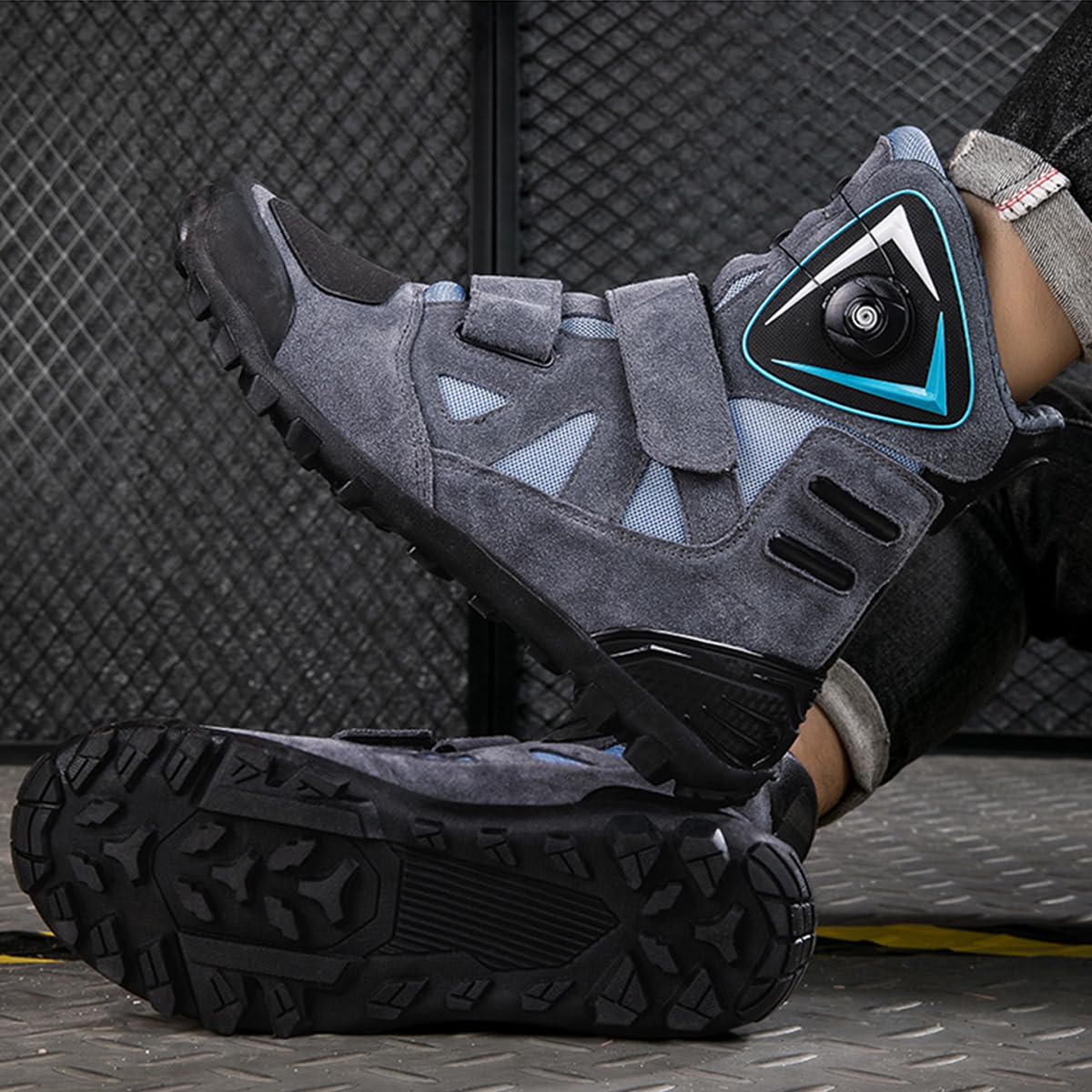 SDEQA Stivali Moto Uomo, Scarpe Casual da Strada Moto | Scarpe Motocross Traspiranti e Antiscivolo con Supporto per la Caviglia e Pattini di Cambio