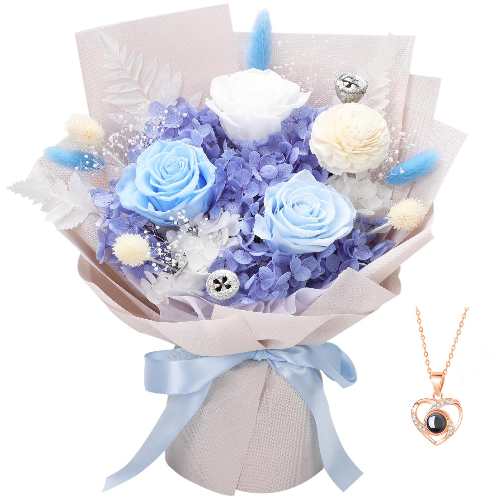 Casaido Preserved Blue Roses