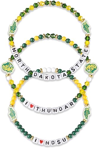 Miniatura 56 de FOCO NCAA unisex-adulto Paquete de 3 Pulseras de la Amistad con Cuentas con Logotipo de Equipo Universitario de la NCAA Oficialmente Licenciadas