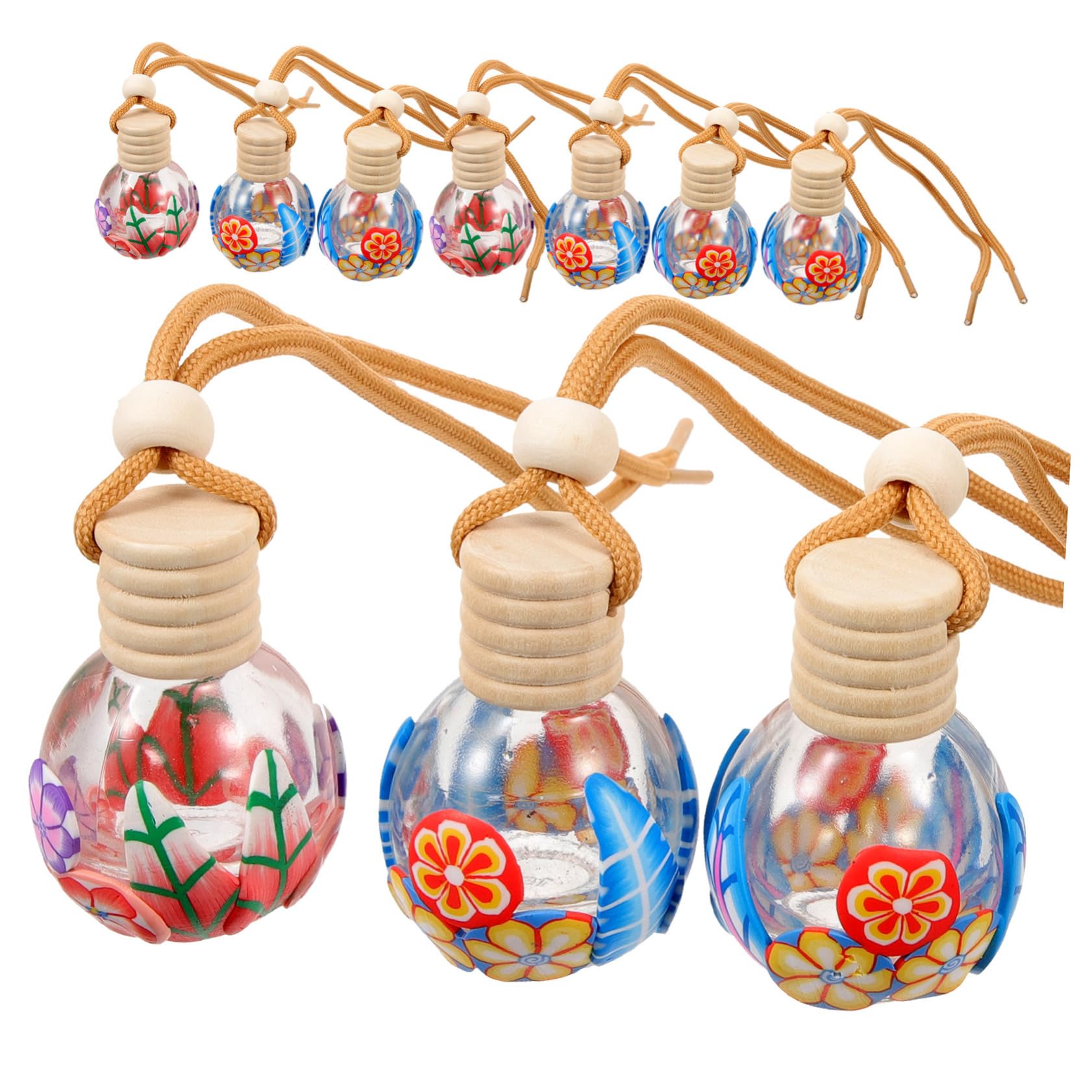 Colgante para Coche Botella de Perfume 10 Piezas Vidrio