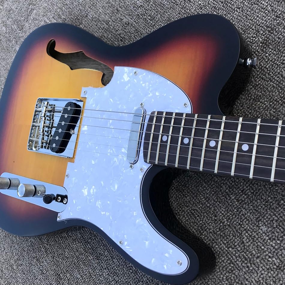 Chitarra elettrica TELE personalizzata color tramonto con tastiera in palissandro e hardware cromato - Professionale Guitarra Electrica