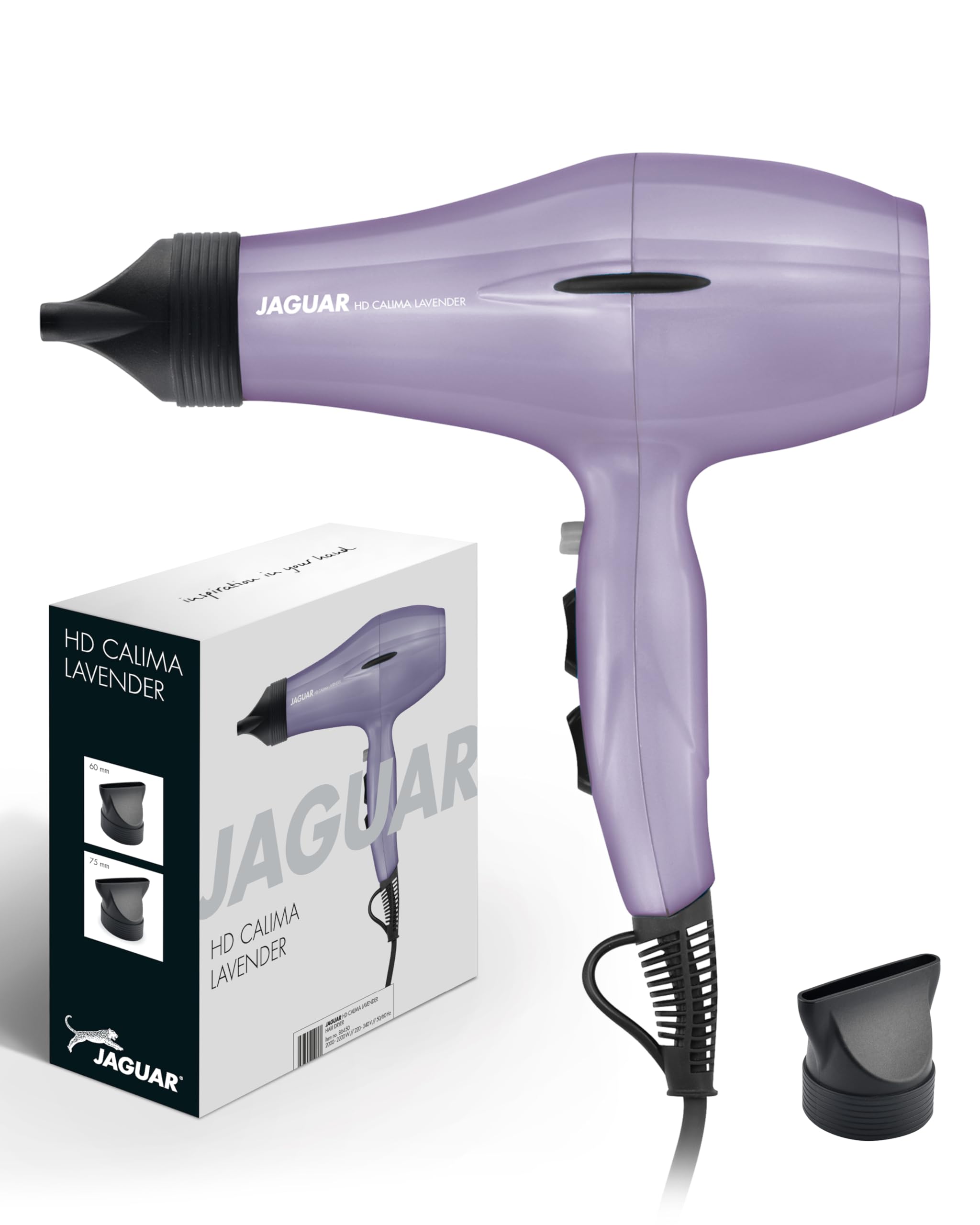 JAGUAR Föhn HD CALIMA Lavender | Leistungsstarker Profi Haartrockner mit Sofort-Kalttaste und individuellen Heiz- & Gebläseeinstellungen für einzigartige Styles