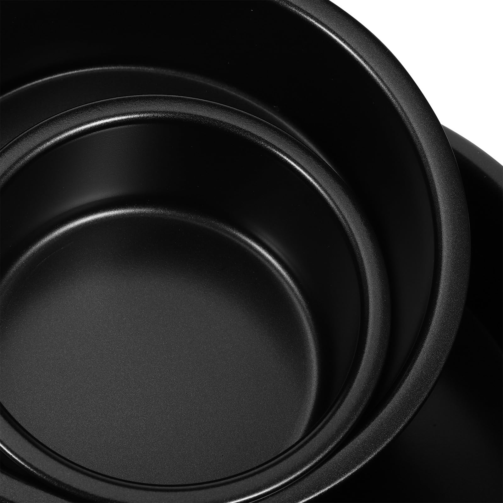 Kichvoe Moules à Pâtisserie Ronds en Acier Carbone 3pcs Fond Fixe et Revêtement Antiadhésif pour Cuisson Uniforme Gâteau 10 Cm Occasions Spéciales