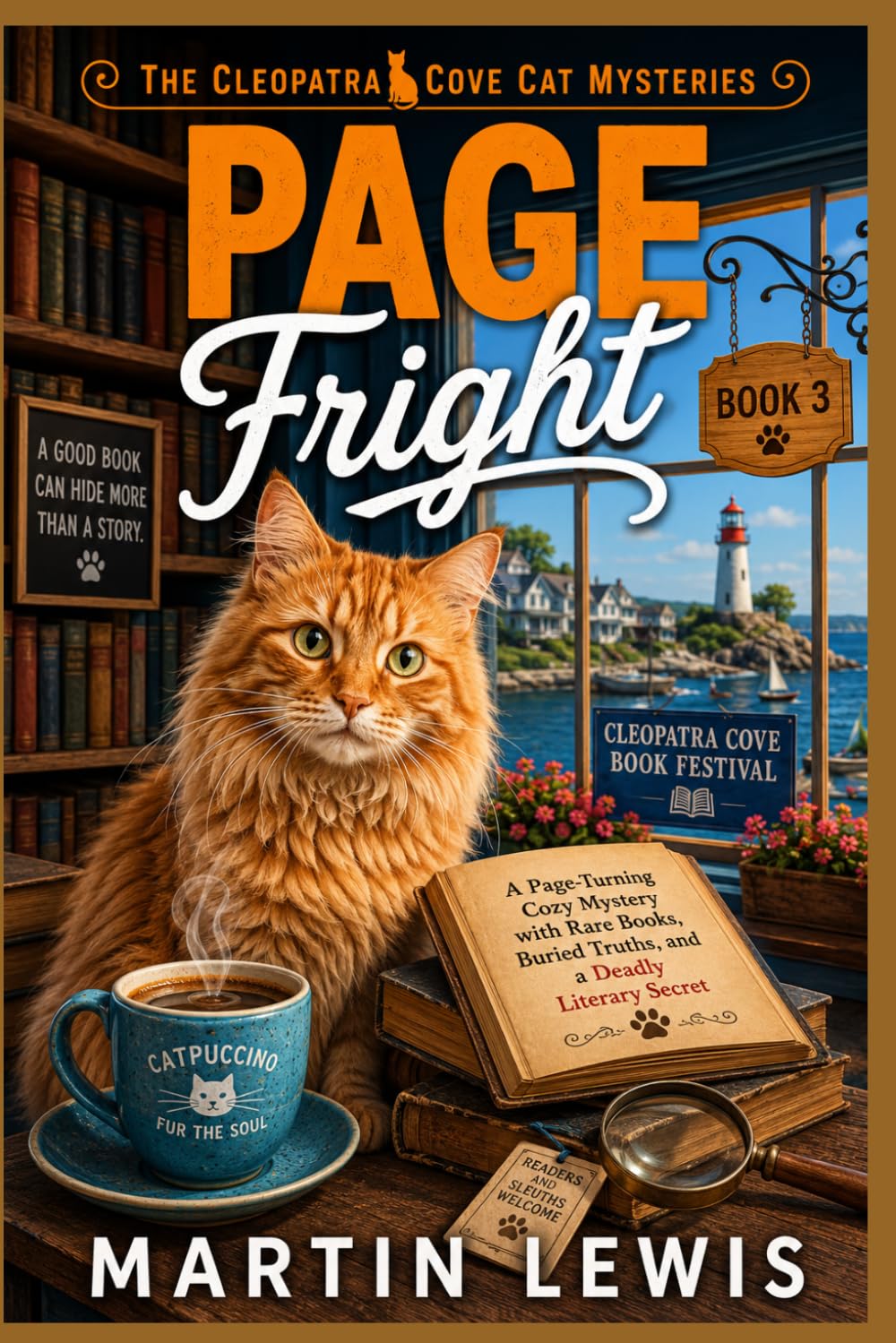Page Fright: A Page-Turning Cozy Mystery with Rare Books, Buried Truths, and a Deadly Literary Secret (Book 3) (The Cleopatra Cove Cat Mysteries)